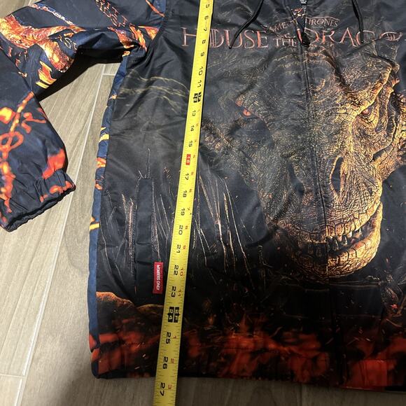 Game Of Thrones House Of The Dragon Windbreaker Jacket Mens Medium Members Only - Picture 6 of 12